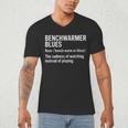 Sport Definition Baseball Soccer Benchwarmer Blues Men's V-Neck T-Shirt