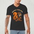 Squirell Baseball Catcher Player Joke Tee Protect Your Nuts Men's V-Neck T-Shirt Squirell Baseball Catcher Player Joke Tee Protect Your Nuts Men's V-Neck T-Shirt