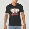 St Louis Leopard Heart Baseball Batter Boys Fan Men's V-Neck T-Shirt