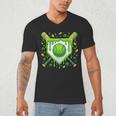 St Patrick Day Baseball Drip Ice Cream Boys Men Men's V-Neck T-Shirt St Patrick Day Baseball Drip Ice Cream Boys Men Men's V-Neck T-Shirt