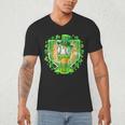St Patrick Day Baseball Drip Ice Cream Baseball Home Plate Men's V-Neck T-Shirt St Patrick Day Baseball Drip Ice Cream Baseball Home Plate Men's V-Neck T-Shirt