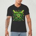 St Patricks Day Baseball Ice Cream Shamrock Baseball Player Men's V-Neck T-Shirt St Patricks Day Baseball Ice Cream Shamrock Baseball Player Men's V-Neck T-Shirt