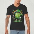 St Patricks Day Baseball Leprechaun Rainbow Green Baseball Men's V-Neck T-Shirt St Patricks Day Baseball Leprechaun Rainbow Green Baseball Men's V-Neck T-Shirt