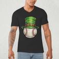 St Patricks Day Baseball Player Leprechaun Hat Men Boys Kids Men's V-Neck T-Shirt St Patricks Day Baseball Player Leprechaun Hat Men Boys Kids Men's V-Neck T-Shirt