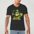 St Patrick’s Day Baseball Shamrock Player Men's V-Neck T-Shirt St Patrick’s Day Baseball Shamrock Player Men's V-Neck T-Shirt