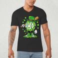 St Patricks Day Shamrock Baseball Drip Icecream Irish Boys Men's V-Neck T-Shirt St Patricks Day Shamrock Baseball Drip Icecream Irish Boys Men's V-Neck T-Shirt