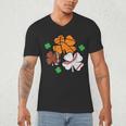St Patricks Day Shamrock Basketball Baseball Men Boys Kids Men's V-Neck T-Shirt St Patricks Day Shamrock Basketball Baseball Men Boys Kids Men's V-Neck T-Shirt