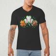 St Patricks Day Shamrock Sports Baseball Basketball Football Men's V-Neck T-Shirt St Patricks Day Shamrock Sports Baseball Basketball Football Men's V-Neck T-Shirt