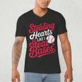 Stealing Hearts Like I Steal Bases Cute Baseball Boys Men's V-Neck T-Shirt Stealing Hearts Like I Steal Bases Cute Baseball Boys Men's V-Neck T-Shirt