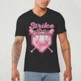 Strike Out Breast Cancer Baseball Drip For Boys Youth Men's V-Neck T-Shirt Strike Out Breast Cancer Baseball Drip For Boys Youth Men's V-Neck T-Shirt