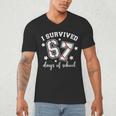 I Survived 67 Days Of School Baseball Six Seven Teacher Men's V-Neck T-Shirt I Survived 67 Days Of School Baseball Six Seven Teacher Men's V-Neck T-Shirt