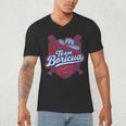 Team Boricua Puerto Rico Baseball Coqui Frog Pava Hat Fan Men's V-Neck T-Shirt