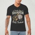 That's My Grandson Out There Jersey Number 55 Baseball Men's V-Neck T-Shirt That's My Grandson Out There Jersey Number 55 Baseball Men's V-Neck T-Shirt