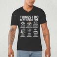 Things I Do In My Spare Time Baseball Lover Men's V-Neck T-Shirt