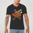 Turkey Baseball Thanksgiving Sports Humor Men Boy Kids Men's V-Neck T-Shirt