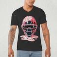 Valentine Baseball Catcher Mask Ice Cream Drip Tee For Boys Men's V-Neck T-Shirt Valentine Baseball Catcher Mask Ice Cream Drip Tee For Boys Men's V-Neck T-Shirt