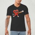 Valentine Baseball Heart Sport Valentines Day Men Boys Kids Men's V-Neck T-Shirt