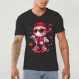 Valentines Day Baseball Drip Ice Cream For Boys Kids Teens Men's V-Neck T-Shirt Valentines Day Baseball Drip Ice Cream For Boys Kids Teens Men's V-Neck T-Shirt