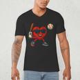 Valentines Day Baseball Red Heart Love Boys Kids Tee Men's V-Neck T-Shirt Valentines Day Baseball Red Heart Love Boys Kids Tee Men's V-Neck T-Shirt