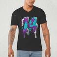 Vintage Baseball 14 Number Men's V-Neck T-Shirt Vintage Baseball 14 Number Men's V-Neck T-Shirt