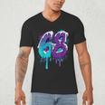 Vintage Baseball 68 Number Men's V-Neck T-Shirt Vintage Baseball 68 Number Men's V-Neck T-Shirt