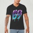 Vintage Baseball 69 Number Men's V-Neck T-Shirt