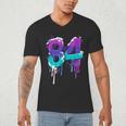Vintage Baseball 84 Number Men's V-Neck T-Shirt