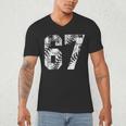Vintage Baseball Number 67 Jersey Player Uniform Men's V-Neck T-Shirt Vintage Baseball Number 67 Jersey Player Uniform Men's V-Neck T-Shirt