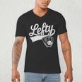 Vintage Baseball Tee Lefty Left Handed Baseball Player Men's V-Neck T-Shirt Vintage Baseball Tee Lefty Left Handed Baseball Player Men's V-Neck T-Shirt