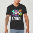 Women's 100 Days Of School Dripping Baseball Boys Kids Teacher Men's V-Neck T-Shirt Women's 100 Days Of School Dripping Baseball Boys Kids Teacher Men's V-Neck T-Shirt
