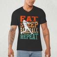 Women's Eat Sleep Baseball Repeat Vintage Player Sport Lover Retro Men's V-Neck T-Shirt