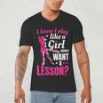 Women's Play Like A Girl Softball Baseball Girls Men's V-Neck T-Shirt Women's Play Like A Girl Softball Baseball Girls Men's V-Neck T-Shirt