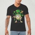 Women's St Patricks Day Baseball Leprechaun Shamrock Player Boys Kid Men's V-Neck T-Shirt Women's St Patricks Day Baseball Leprechaun Shamrock Player Boys Kid Men's V-Neck T-Shirt