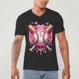 Women's Valentines Day Baseball Boys Ice Cream Drip Heart Youth Kids Men's V-Neck T-Shirt Women's Valentines Day Baseball Boys Ice Cream Drip Heart Youth Kids Men's V-Neck T-Shirt