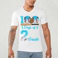 100 Days Of 2nd Grade Baseball 100th Day Of School Boys Kids Men's V-Neck T-Shirt 100 Days Of 2nd Grade Baseball 100th Day Of School Boys Kids Men's V-Neck T-Shirt