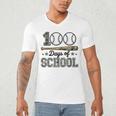 100 Days Of School Baseball Camo Boys School Teacher Men's V-Neck T-Shirt 100 Days Of School Baseball Camo Boys School Teacher Men's V-Neck T-Shirt
