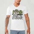 100 Days Of School Baseball Camo Cap Kids Boys 100th Day Men's V-Neck T-Shirt