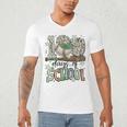 100 Days Of School Baseball Camo Men Boy Kid Men's V-Neck T-Shirt