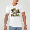 100 Days Of School Baseball Camo School Teacher Boy Men's V-Neck T-Shirt
