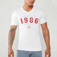 40 Year Old 1986 Classic Baseball 40th Birthday Men's V-Neck T-Shirt