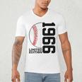 60th Birthday Baseball Limited Edition 1966 Men's V-Neck T-Shirt 60th Birthday Baseball Limited Edition 1966 Men's V-Neck T-Shirt