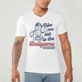 Take Me Out To The Ball Game Retro Peanuts Baseball Sports Men's V-Neck T-Shirt