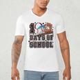 Baseball 100 Days Of School Happy 100th Day Teachers Kids Men's V-Neck T-Shirt Baseball 100 Days Of School Happy 100th Day Teachers Kids Men's V-Neck T-Shirt