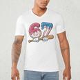 Baseball 67 Kids Ice Cream Drip Six Seven Youth Boys Men's V-Neck T-Shirt Baseball 67 Kids Ice Cream Drip Six Seven Youth Boys Men's V-Neck T-Shirt