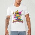 Baseball Banana Splatter Sports Kids Teens Premium Tri-Blend Men's V-Neck T-Shirt