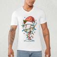 Baseball Christmas Ball Hat Snow Winter Premium Tri-Blend Men's V-Neck T-Shirt