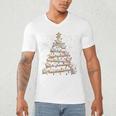 Baseball Christmas Tree Light Xmas Tees Boys Kids Men Men's V-Neck T-Shirt Baseball Christmas Tree Light Xmas Tees Boys Kids Men Men's V-Neck T-Shirt