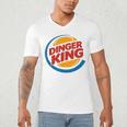 Baseball Dinger King Logo For Home Run Players And Fan Men's V-Neck T-Shirt Baseball Dinger King Logo For Home Run Players And Fan Men's V-Neck T-Shirt