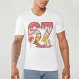 Baseball Drip Number 67 Player Ice Cream Or 67th Birthday Men's V-Neck T-Shirt Baseball Drip Number 67 Player Ice Cream Or 67th Birthday Men's V-Neck T-Shirt