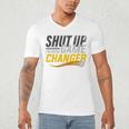 Baseball Fan Shut Up I'm Doing Game Changer Premium Tri-Blend Men's V-Neck T-Shirt